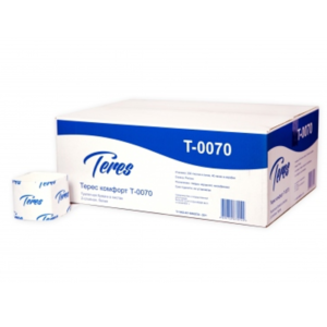 Туалетная бумага листовая "Терес" Комфорт 2-сл, 250 л, 100% целлюлоза, Т-0070
